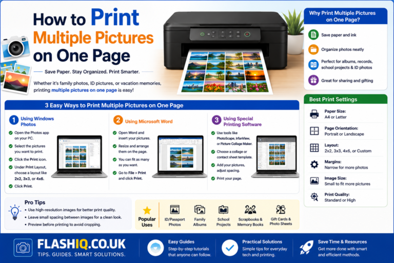 How to Print Multiple Pictures on One Page