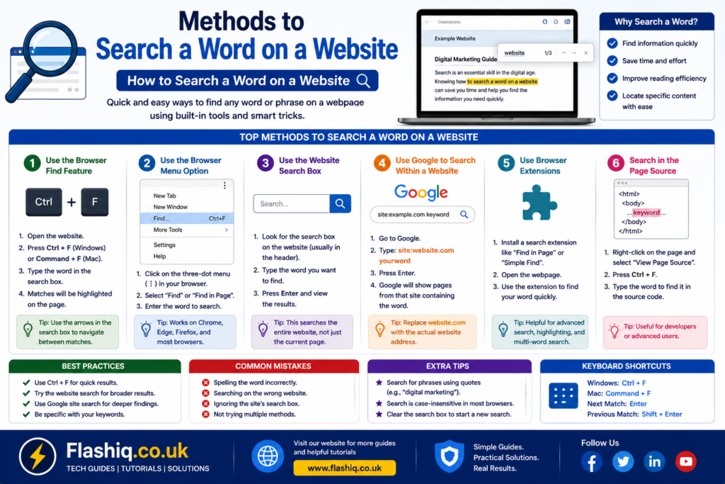 How to Search a Word on a Website