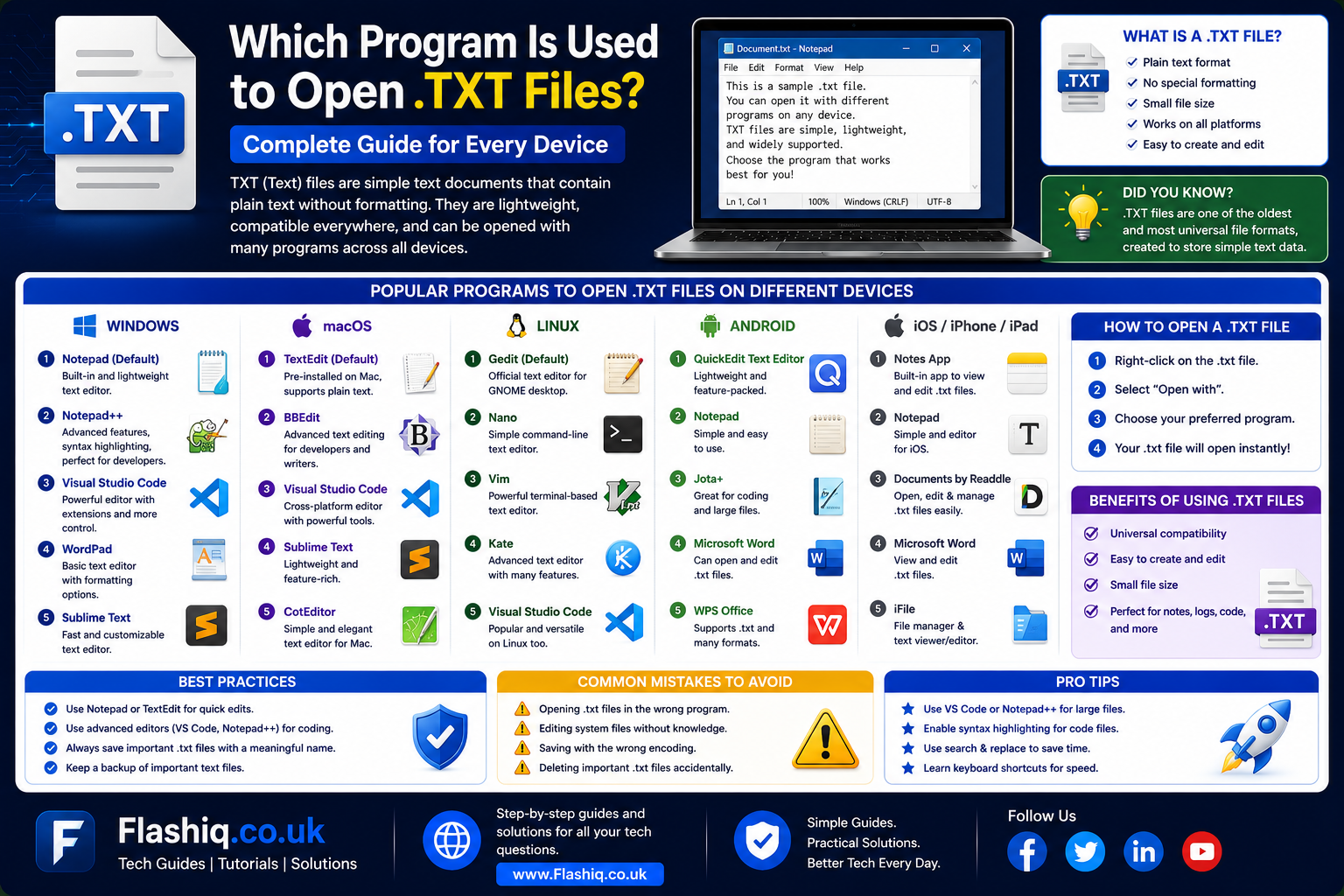 Which Program Is Used to Open .TXT Files?