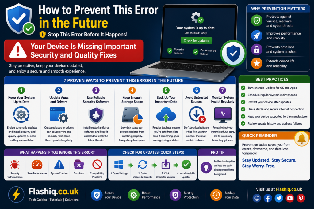 Your Device Is Missing Important Security and Quality Fixes
