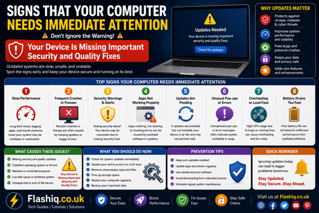 Your Device Is Missing Important Security and Quality Fixes