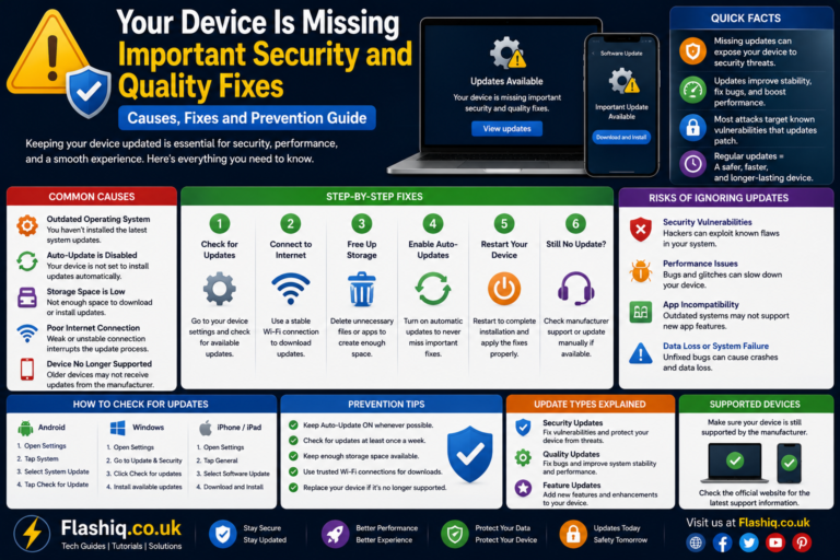 Your Device Is Missing Important Security and Quality Fixes
